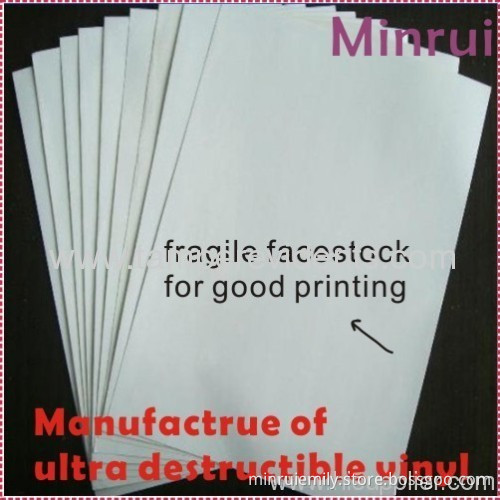 Eggshell Sticker Papers From China Factory,largest Manufacturer Of Destructible Vinyl,fragile Warranty Label Material 